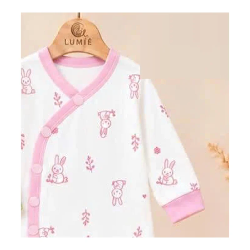 Áo lẻ sơ sinh cúc cài chéo Lumié